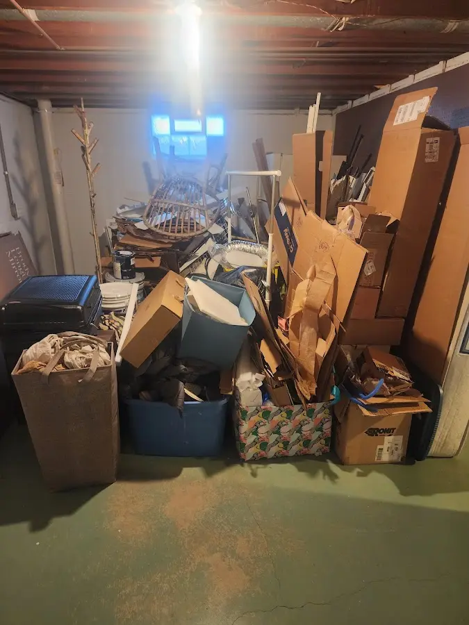 Roll-off dumpster container at job site for 40 Yard Dumpster Rental in Everett